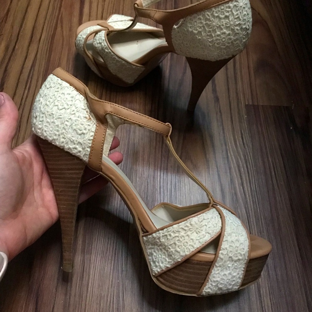 Levity cream heels!